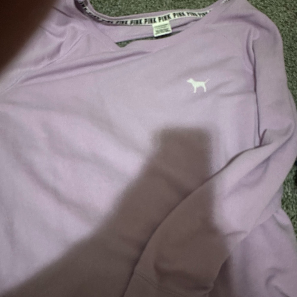Vs pink open back sweatshirt